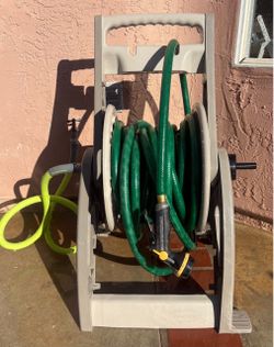 Garden Hose Reel Cart with Hose