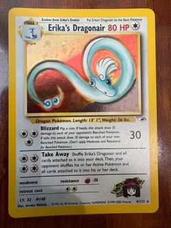 Pokemon Erika’s Dragonair 4/132 Vintage Holo Rare Gym Heroes Unlimited NM 💦