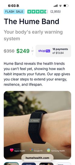 Hume band only 5 months old worn only 1 month