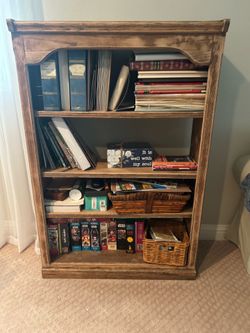 Rustic wood bookcase