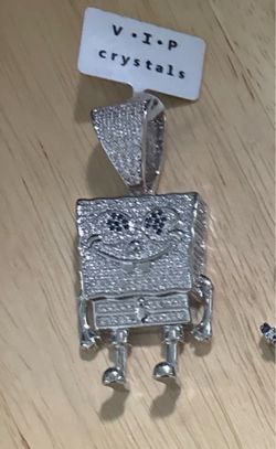 Iced Out SpongeBob Character Pendant