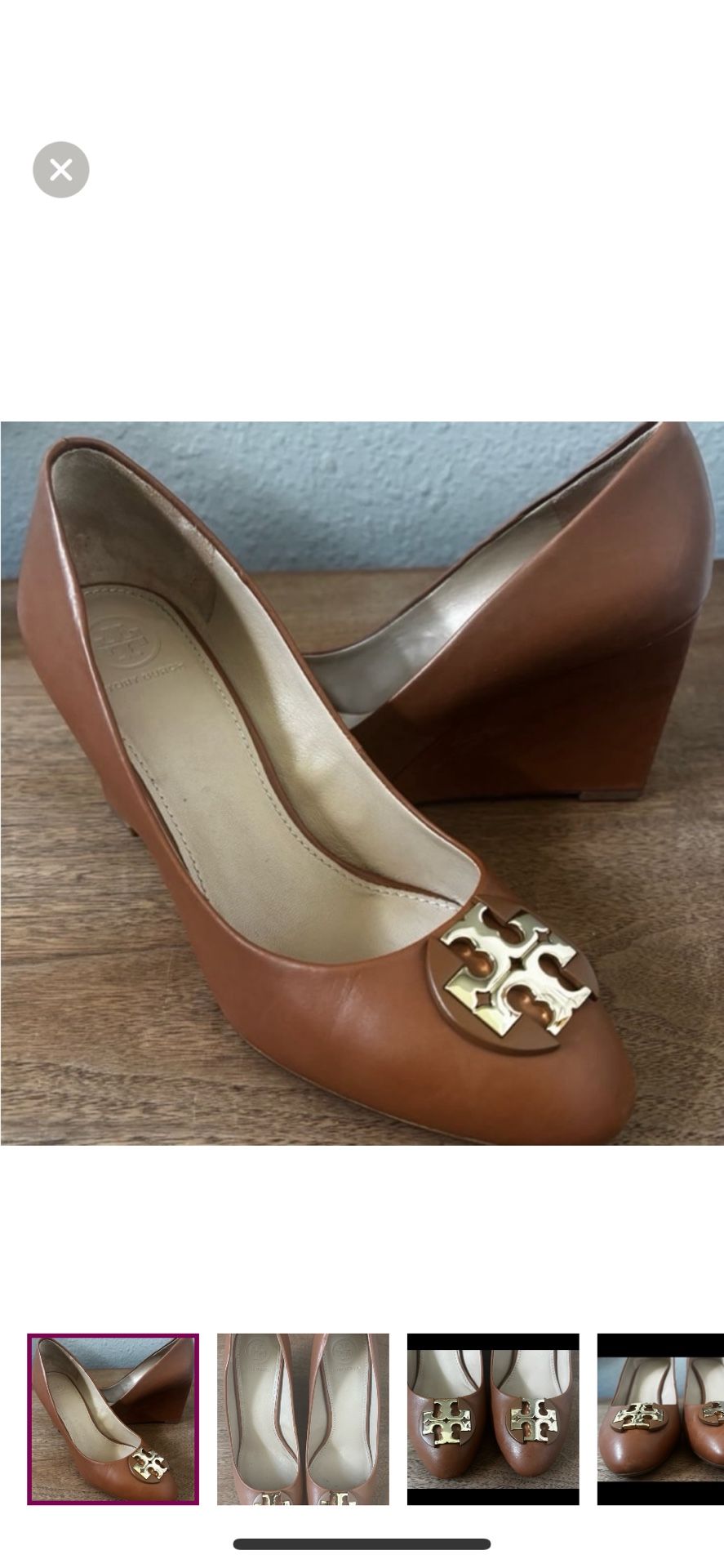 Tory Burch Benton Leather Wedges Women Size 8