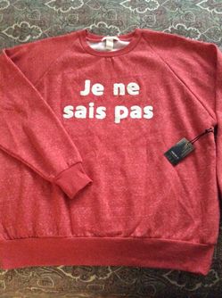 Forever 21 Sweatshirt, NWT, Red Orange Color.  Size M REDUCED!
