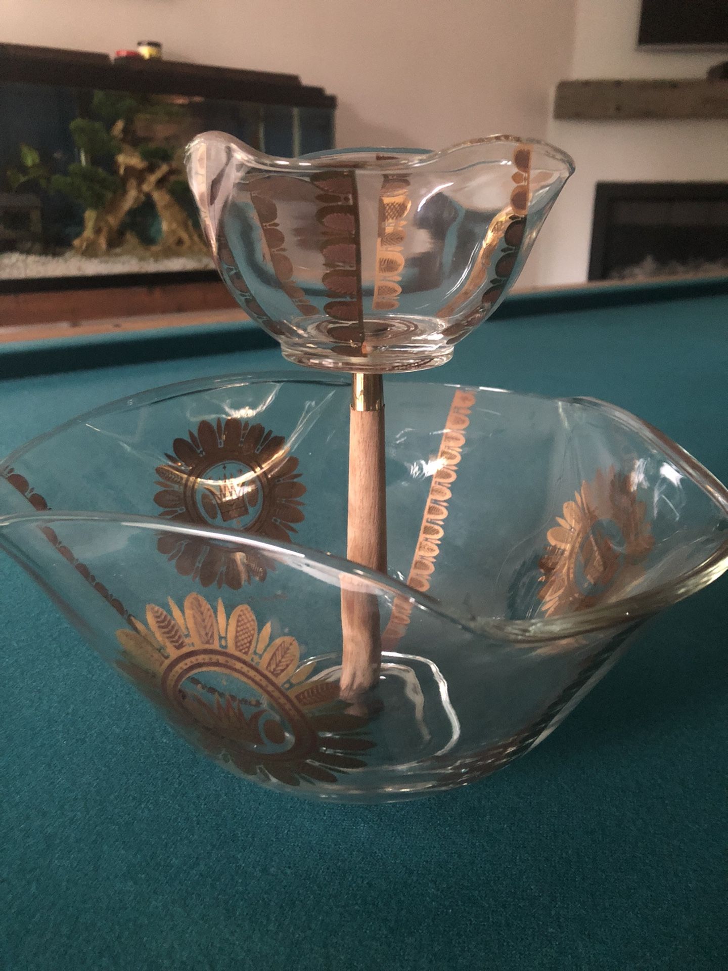 Mid Century Chip And Dip Bowl