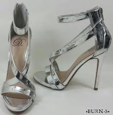 Silver Strappy Heels 