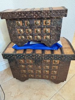 Pitara Wood Trunk/Chest Storage Boxes AKA Dowry Indian