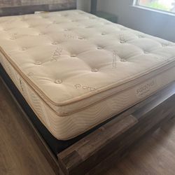 Queen Saatva Latex Hybrid Mattress, Saatva Latex Hybrid Mattress Foundation and Universal Frame
