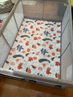 Large Baby Toddler Playpen with Quilted Playmat