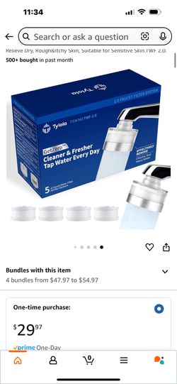 LongLasting Bathroom Sink Faucet Water Filter .Removes 99% Chlorine Heavy Metals. Hard Water Softener. Kitchen Purifier. Relieve Dry, Rough&Itchy Skin