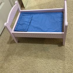 Wooden Doll Bed 
