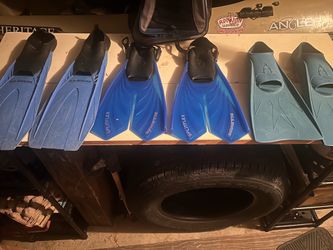 Fins and carrying back pack