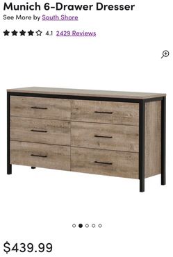 Munich 6 Drawer Dresser NEW in 📦 $200
