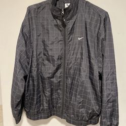 Nike Lab Track Jacket Men's XL Black Reflective Flash Check Grid CV0556-010