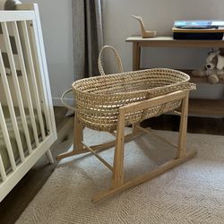 Rattan Woven Moses Baby Bassinet Rocker Basket for Sale in Costa