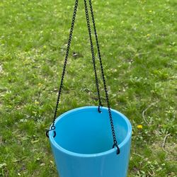 Blue Ceramic Hanging Pot