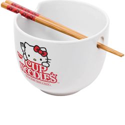 Hello Kitty Cup Noodles And Chopsticks