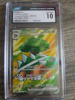Torterra ex Pokémon 2024 Temporal Forces - 185/162, Rarity/Variant: Ultra Rare - Holo, CGC Grade: GEM MINT 10