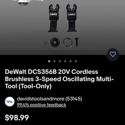 Dewalt Multi 20v Tool Only