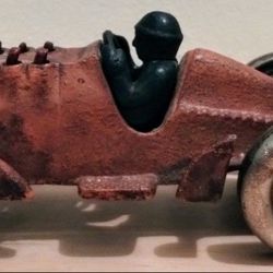 Hubley Reproduction Cast Iron Large Toy Race Car Vintage Style 