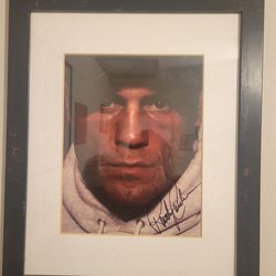 Randy Couture signed photo in frame