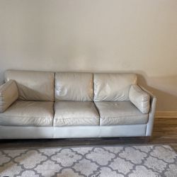 Beige Leather Couches 