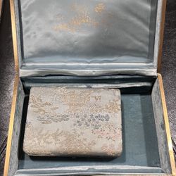 Vintage Asian Brocade Fabric Jewelry Box?   