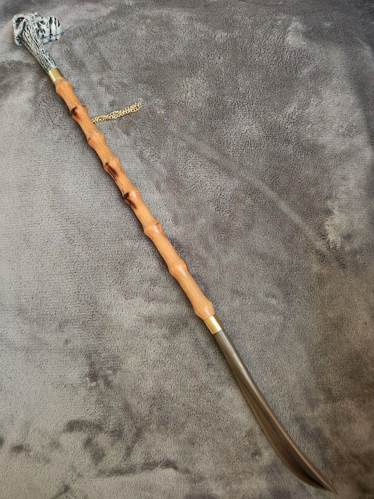 Vintage Shoe Horn With Dog Head Handle And Bakelite Shoe Horn