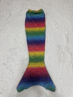 New Bright multicolor rainbow mermaid tail skirt. 10 to 11 years New kids girls mermaid tail costume skirt outfit rainbow youth