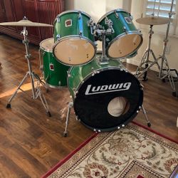 Ludwig Rocker Drum Set + Cymbals - $400
