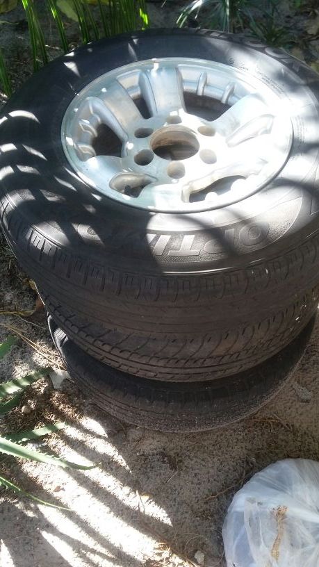 4 rims and tires #15 ,