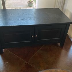 Black TV Cabinet In Near Perfect Shape For 55 Inch Big Screen. Black In Color.