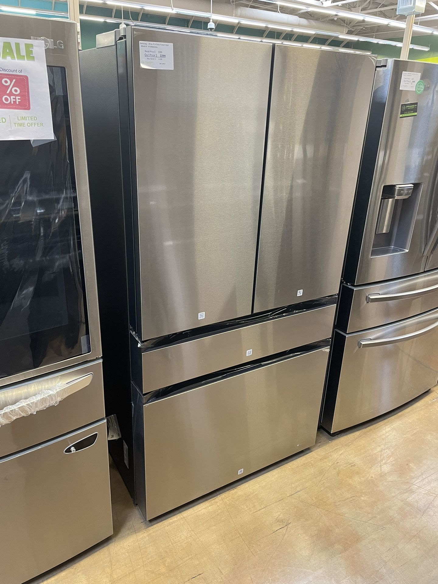 French door refrigerator Samsung bespoke with full converted drawer