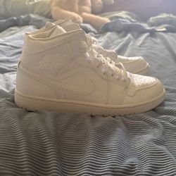 All White Air Jordan 1s