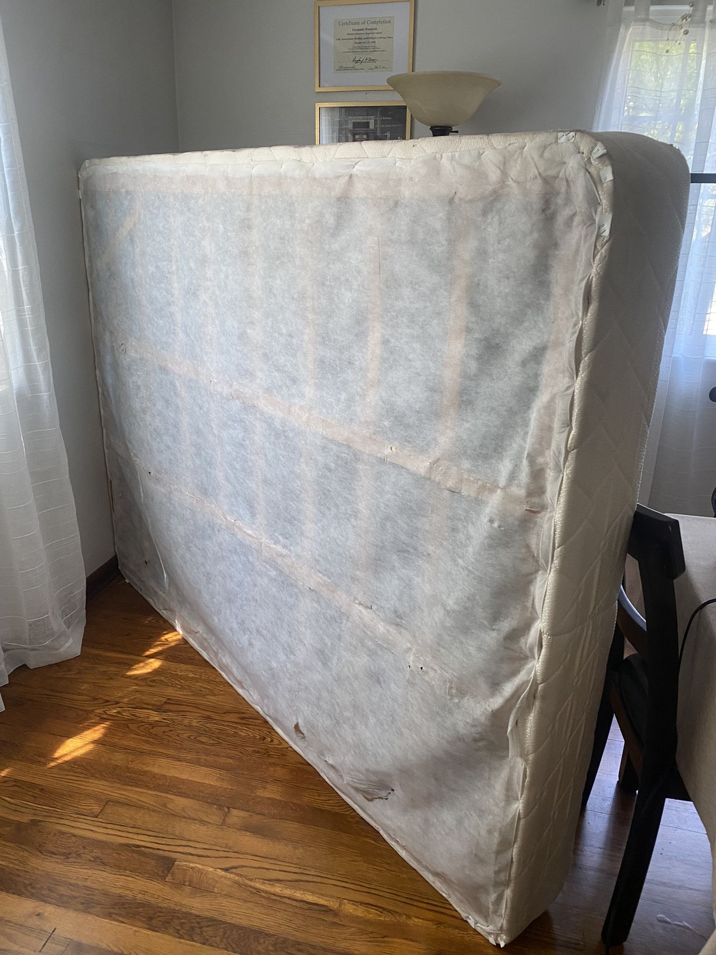 Queen size boxspring And Rail Free