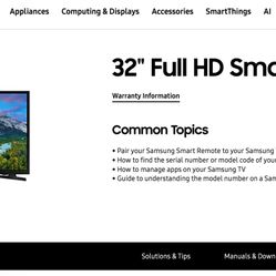 Samsung 32 inch HD Smart TV N3500
