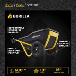Gorilla Cart 10 Cu. Ft. Evolution Yard Cart