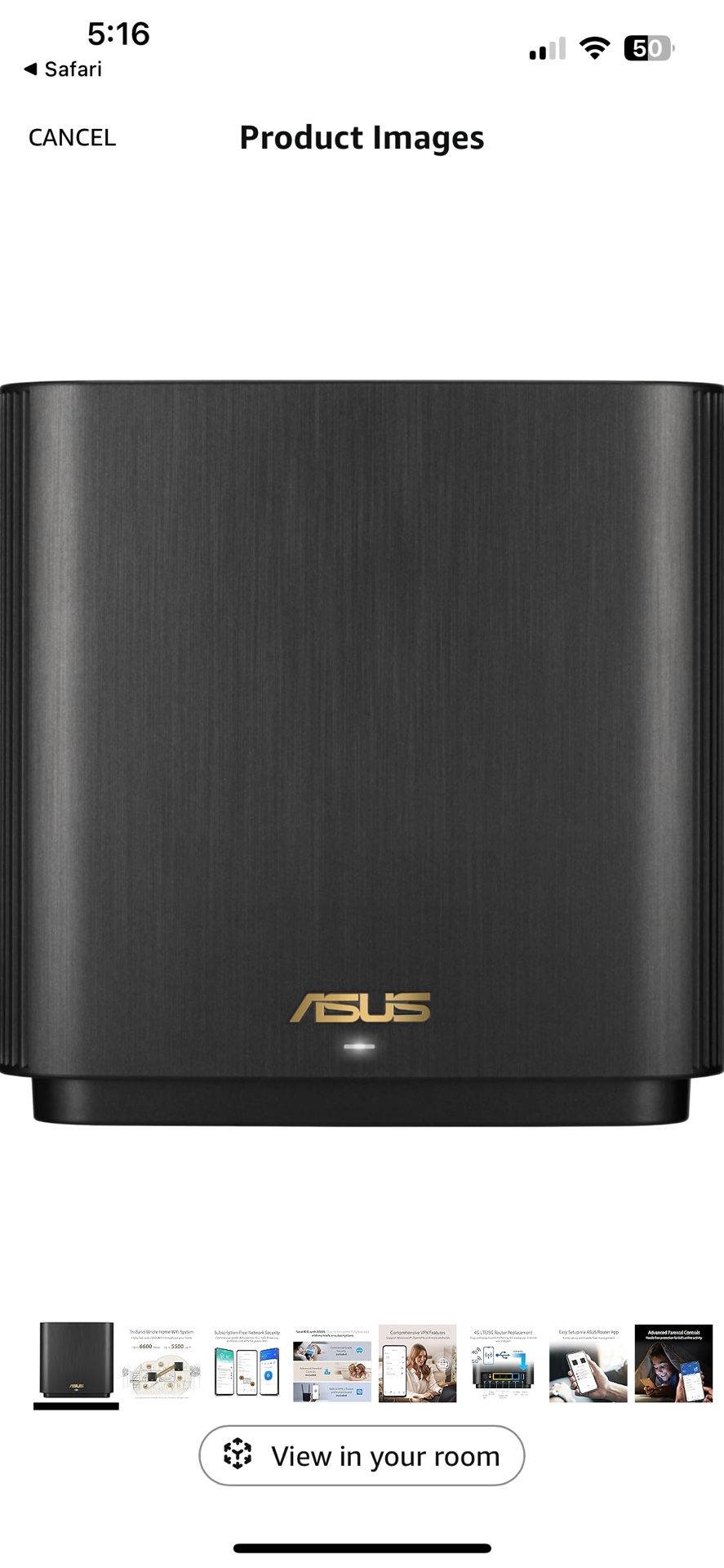 ASUS ZenWiFi AX6600 Tri-Band Mesh WiFi 6 System