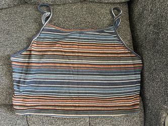 Striped Crop Tank Top