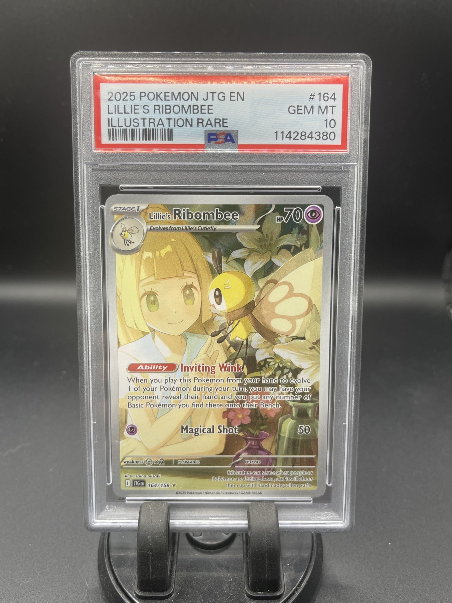 Pokemon Lillie’s Ribombee Illustration Rare PSA10