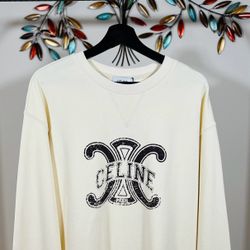 CELINE ARC DE TRIOMPHE LOGO PRINT SWEATER, Visit Our Profile For More Items  Available !!!