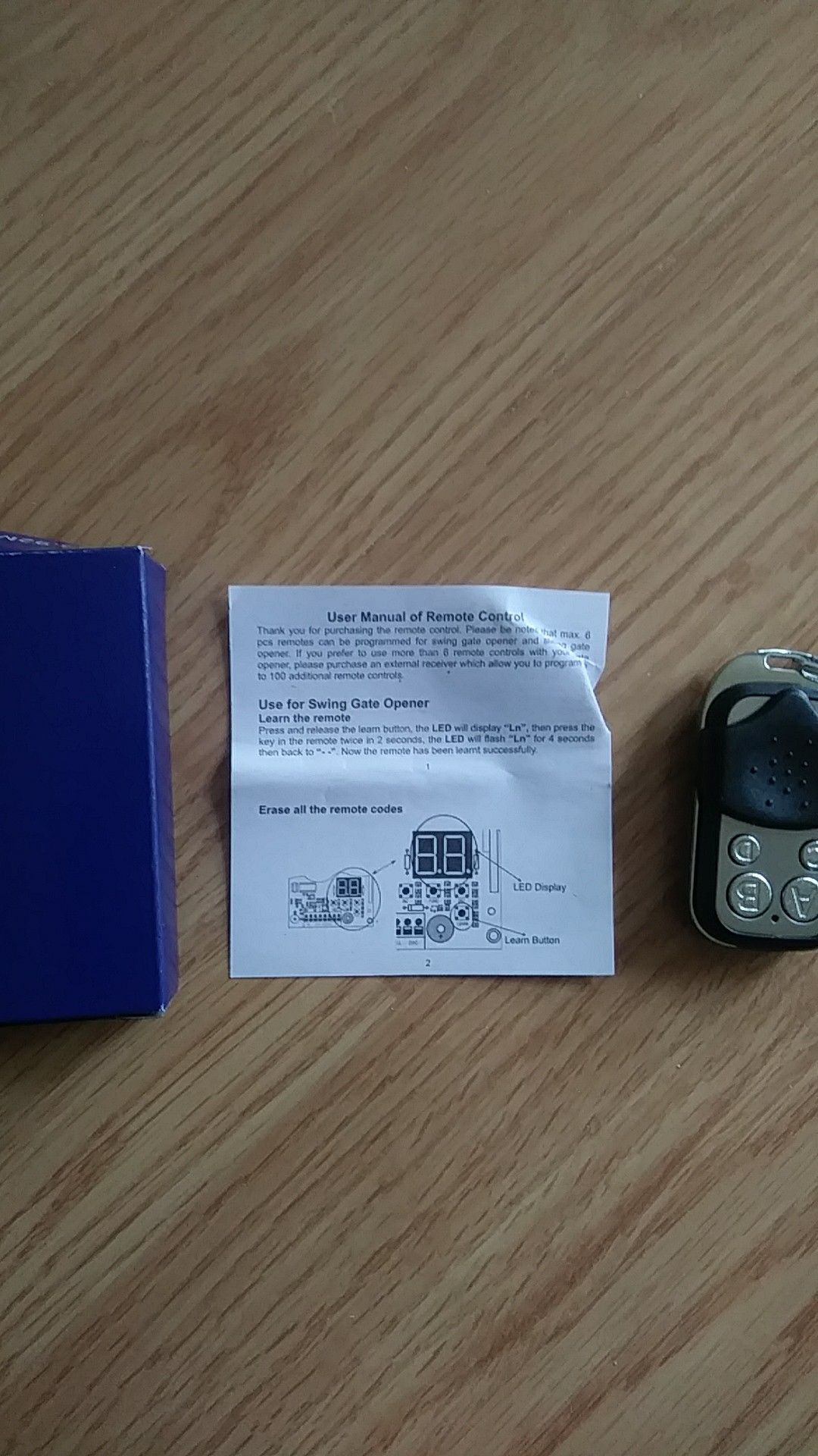 Garage door Remote control