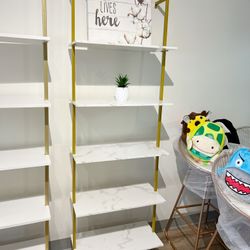 5-Layer Ladder Bookshelf, Wall Mounted