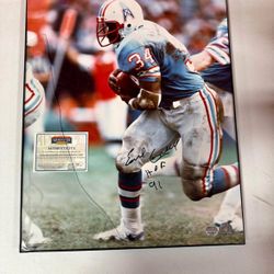 Earl Campbell Autographed Picture 8x10 Certified Authentic Auto