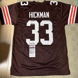 Ronnie Hickman Autographed Cleveland Browns Jersey With COA