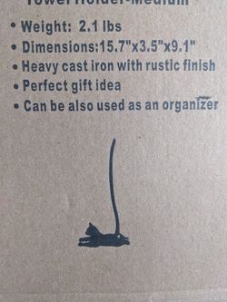 Cast Iron Cat Paper Towel Holder