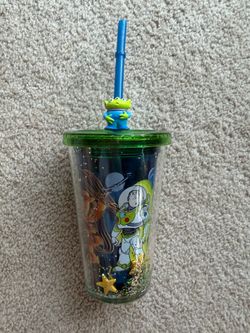 Disney Pixar Toy Story Tumbler Cup Straw Buzz Woody