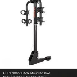 HITCH-MOUNTED 2-Bike Rack CURT 18029 (2 bike, 1-1/4, 2inch reciever, or 2 Shank) heavy duty