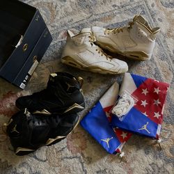 2012 Air Jordan 7/6 Retro 'Golden Moments Pack’ Size 12