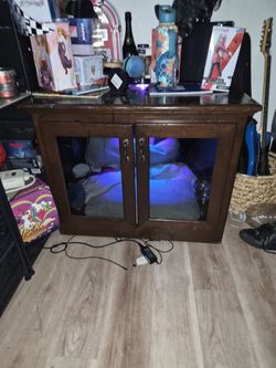 Used as kittens house. Wooden 50pound wood house