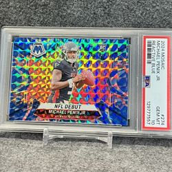 🧨 2024 Michael Penix Jr. ROOKIE Reactive BLUE NFL Debut PSA 10 !! 🔥